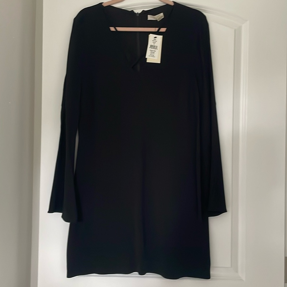 Ramy Brook long sleeve with bell sleeves, low neck with crisscross dress size 12